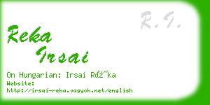 reka irsai business card